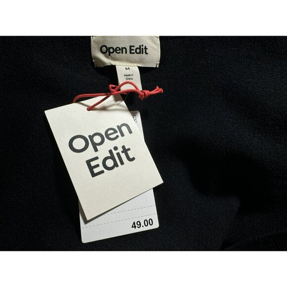 Open Edit Black Sleeveless Mockneck Pullover Stretch Cropped Top Sz Large NEW - Picture 4 of 5